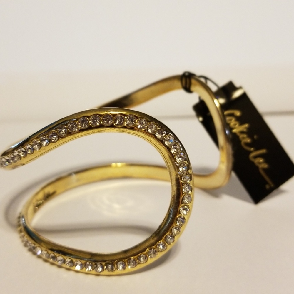 Cookie Lee genuine crystal cuff bangle